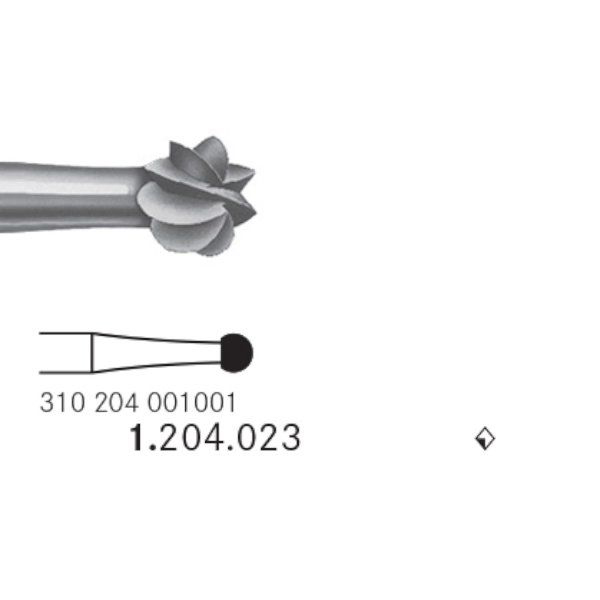 Komet stålbor rosen 023 RA, 6 stk