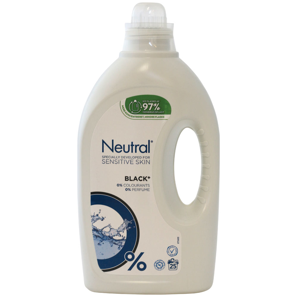 Neutral Sort flydende vaskemiddel, 1250 ml
