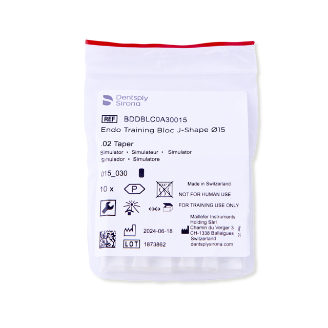 Endo training blok J-shape, 10 stk.