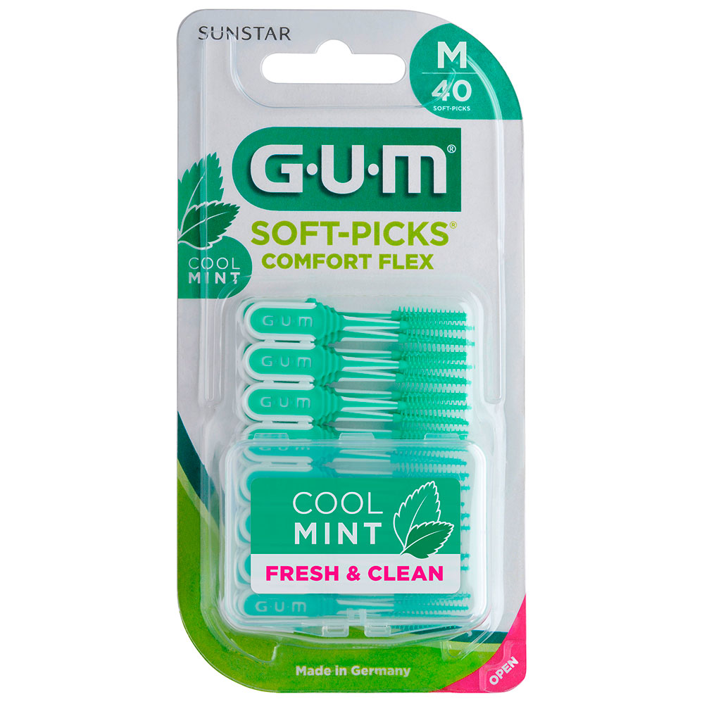 GUM Soft-Picks Comfort Flex, Medium, Mint, 40 stk.