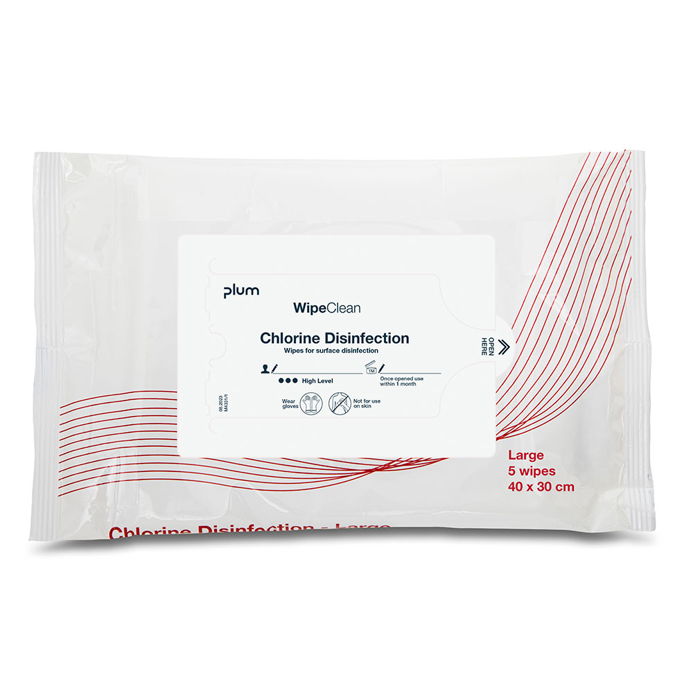 WipeClean Chlorine Disinfection, large, 5 stk.