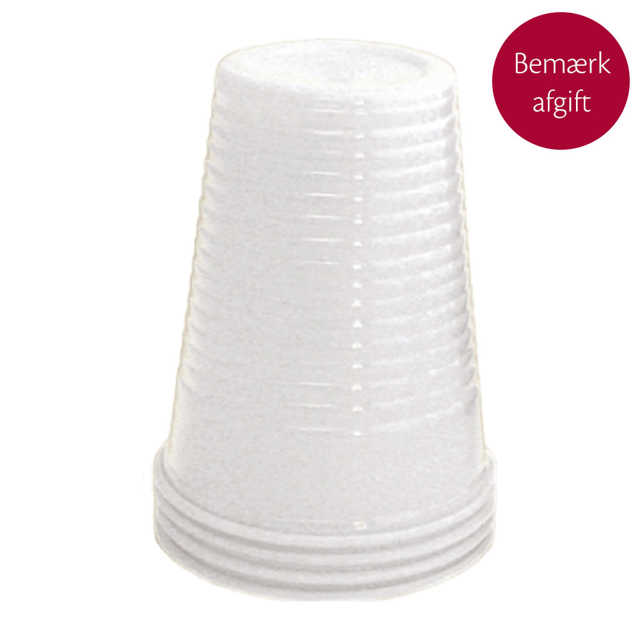 Udgået - TopDent drikkebægre, plast, hvide, 210 ml, 1500 stk.