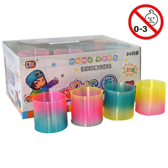 Legetøj, fjeder ass. farver 24 stk.