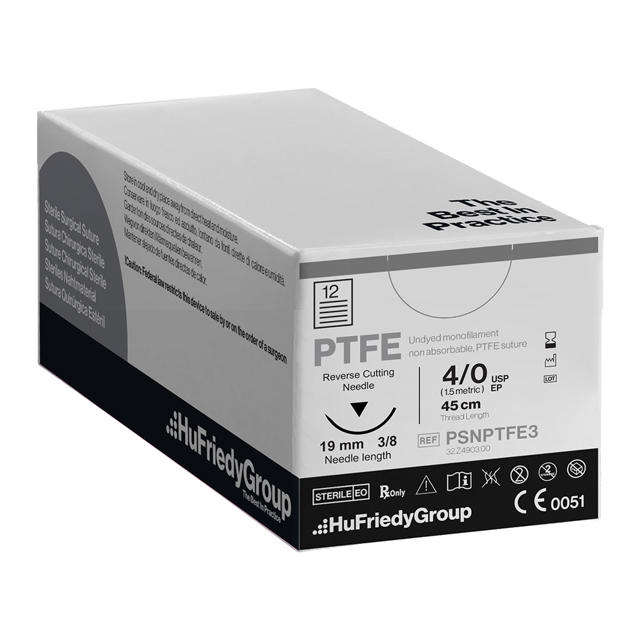 Hu-Friedy sutur PTFE  4-0 C-6 nål, 12 stk