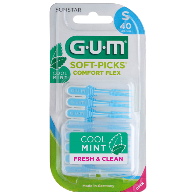 GUM Soft-Picks Comfort Flex, Small, Mint, 40 stk.