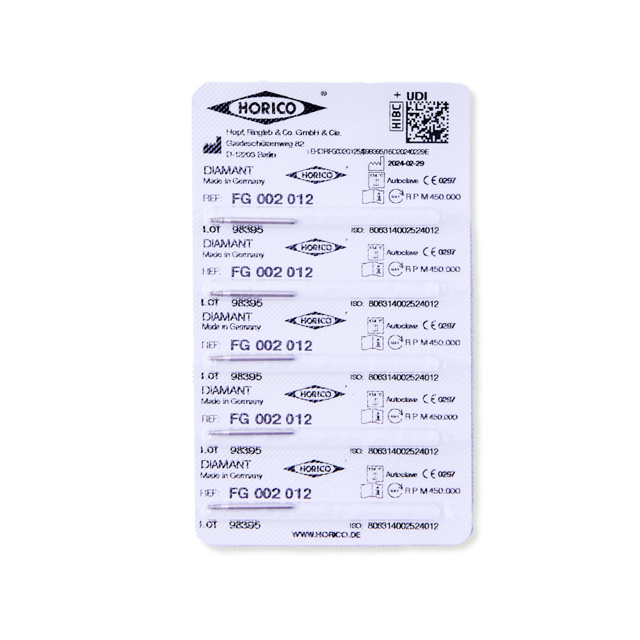 Horico diamant rund m/krave FG 002/012, 5 stk.