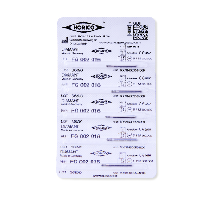 Horico diamant rund m/krave FG 002/016, 5 stk.