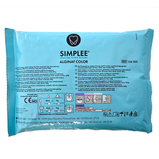 Simplee alginat Color, 20 x 500 g
