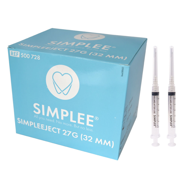 Simplee Simpleeject spr./kanyler 27G/3 ml, 100 stk