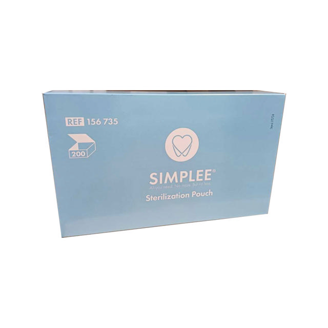 Simplee autoklaveposer m/klæb, 7 x 25,5 cm, 200 stk.