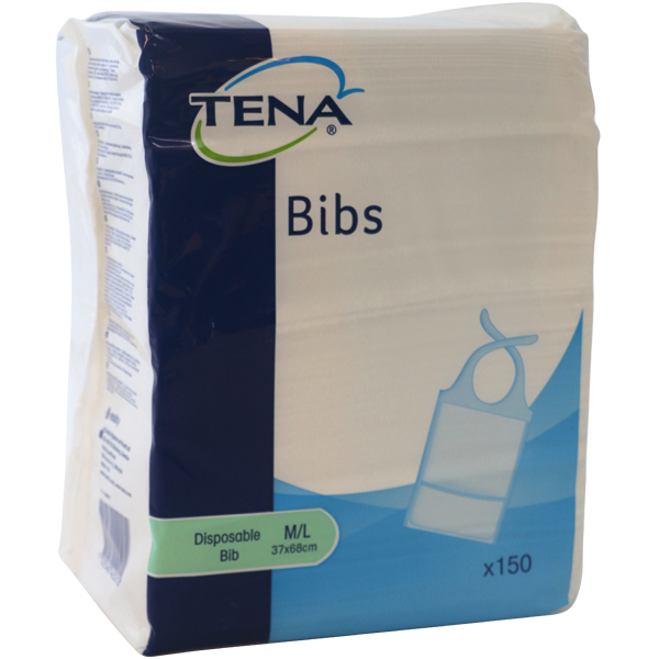 Tena Bib dentalservietter m/lomme M/L, 6 x150 stk.