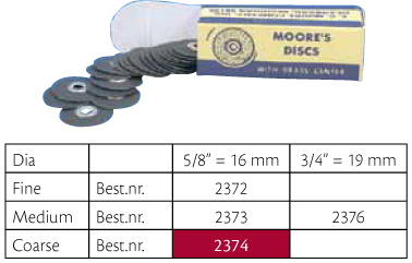 Waterproof Discs 5/8 coarse, 200 stk.