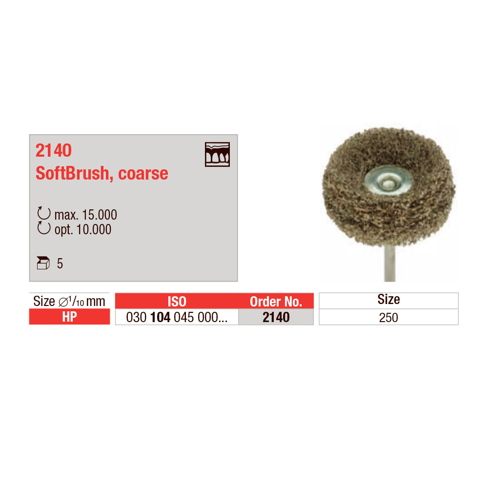 Edenta SoftBrush coarse HP 2140, 25 mm, 5 stk.