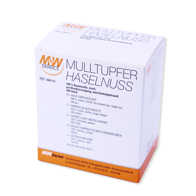 M+W Select gazetamponer, hasselnød, 500 stk.