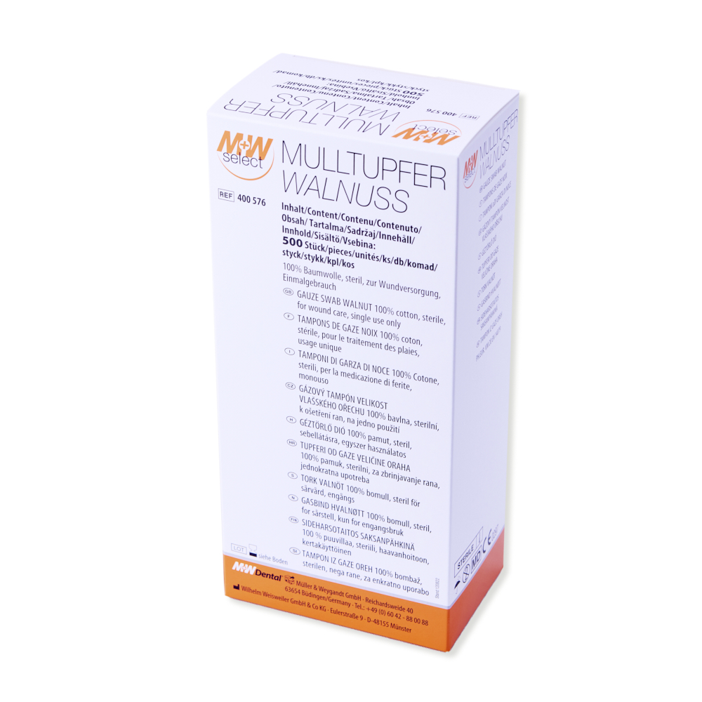 M+W Select gazetamponer, valnød, 500 stk.