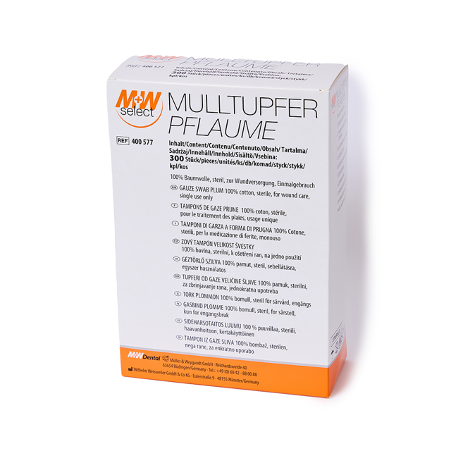 M+W Select gazetamponer, blomme, 300 stk.