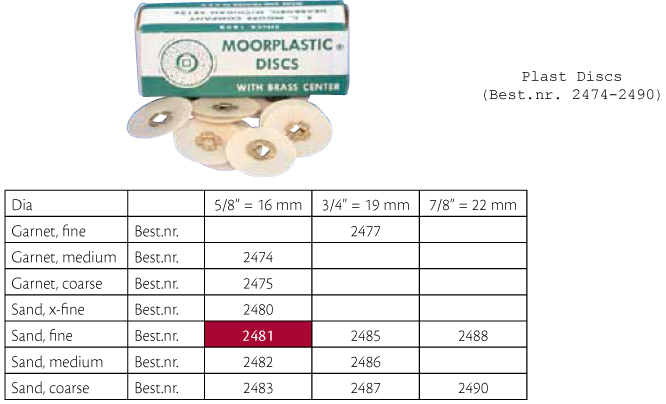 Plast Discs 5/8 sand fine, 200 stk.