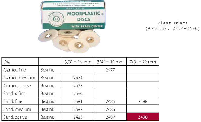 Plast Discs 7/8 sand coarse, 12x50 stk.