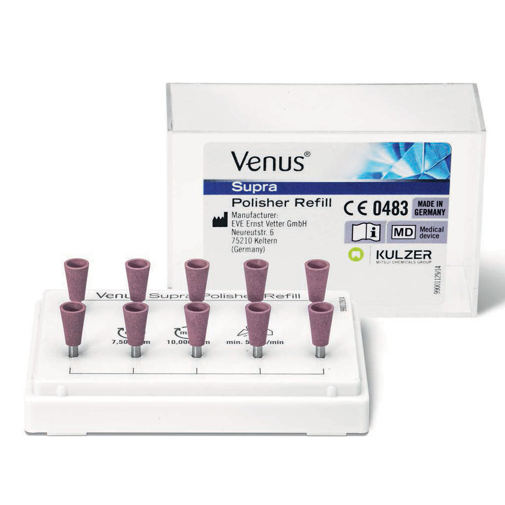 Venus Supra polerere kop, pink, 10 stk.