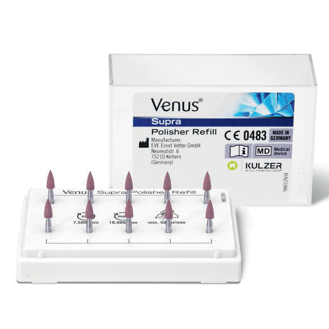 Venus Supra polerere lille flamme, pink, 10 stk.