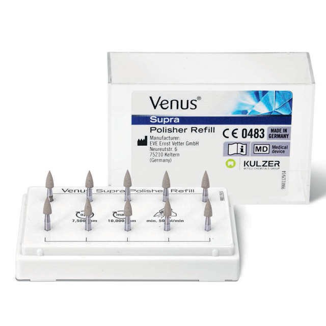 Venus Supra polerere lille flamme, grå, 10 stk..