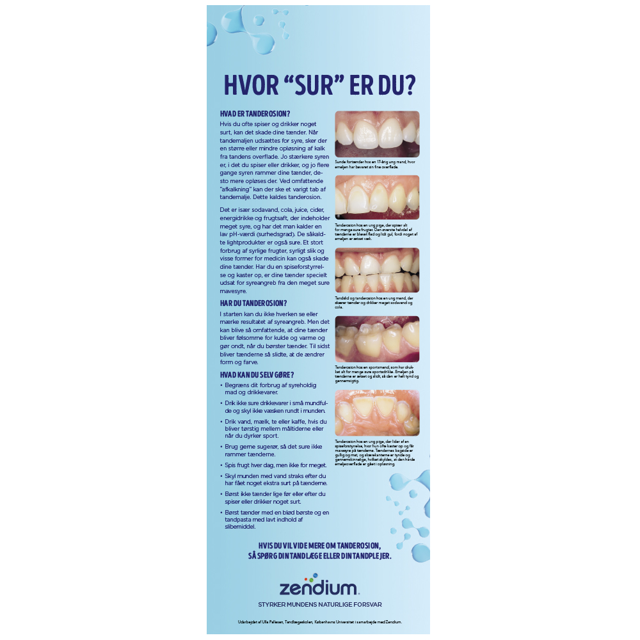 Brochure, Plakat Zendium, ''Hvor sur er du''