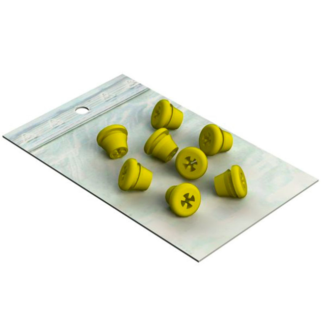 Silicone Plugs, gul, 8 stk.