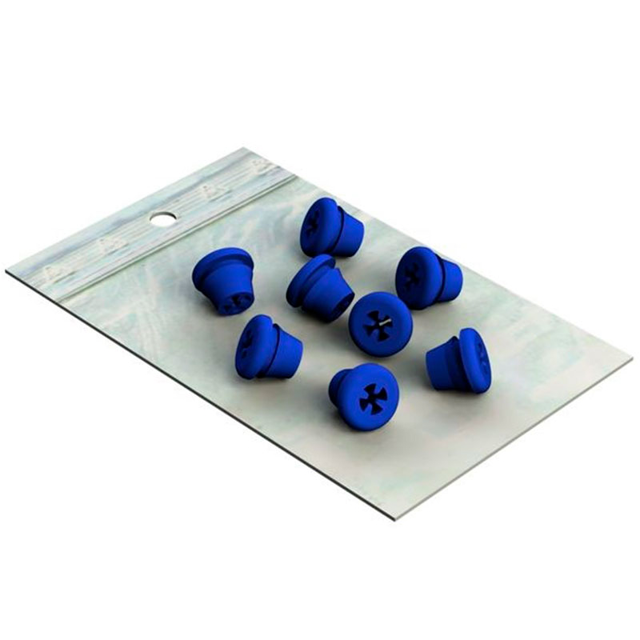 Silicone Plugs, blå, 8 stk.