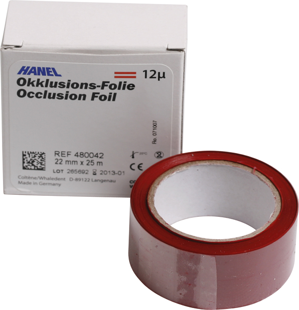 Hanel artikulationsfolie 22 mm, ds rød, stk.