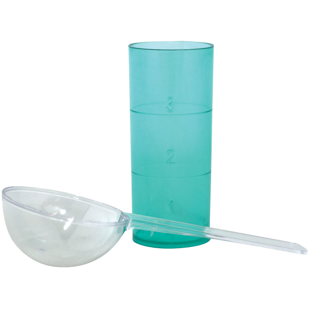 Måleske og -bæger til Orthoprint, 1 sæt