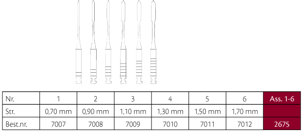 Largo-bor ass., nr. 1-6, 6 stk.