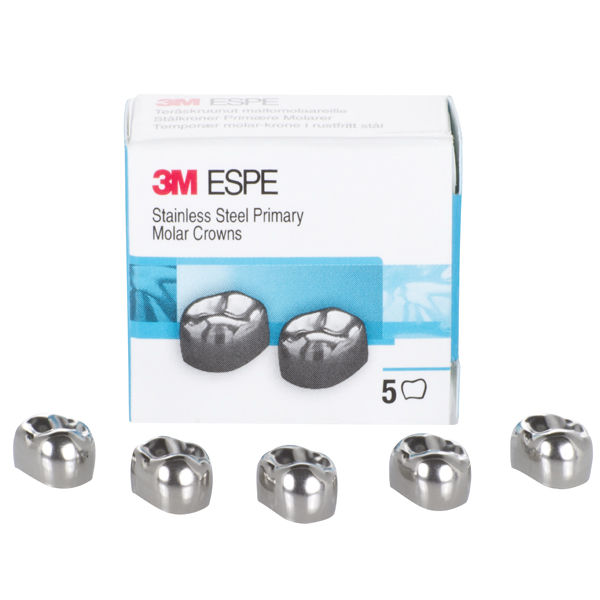 Stålkroner primær molar, D-LR-2, 5 stk.