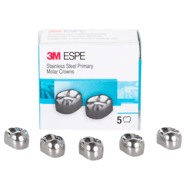 Stålkroner primær molar, E-UL-7, 5 stk.