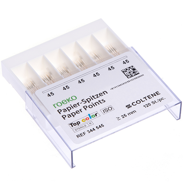 Roeko Top color paperpoints nr. 45, 120 stk.