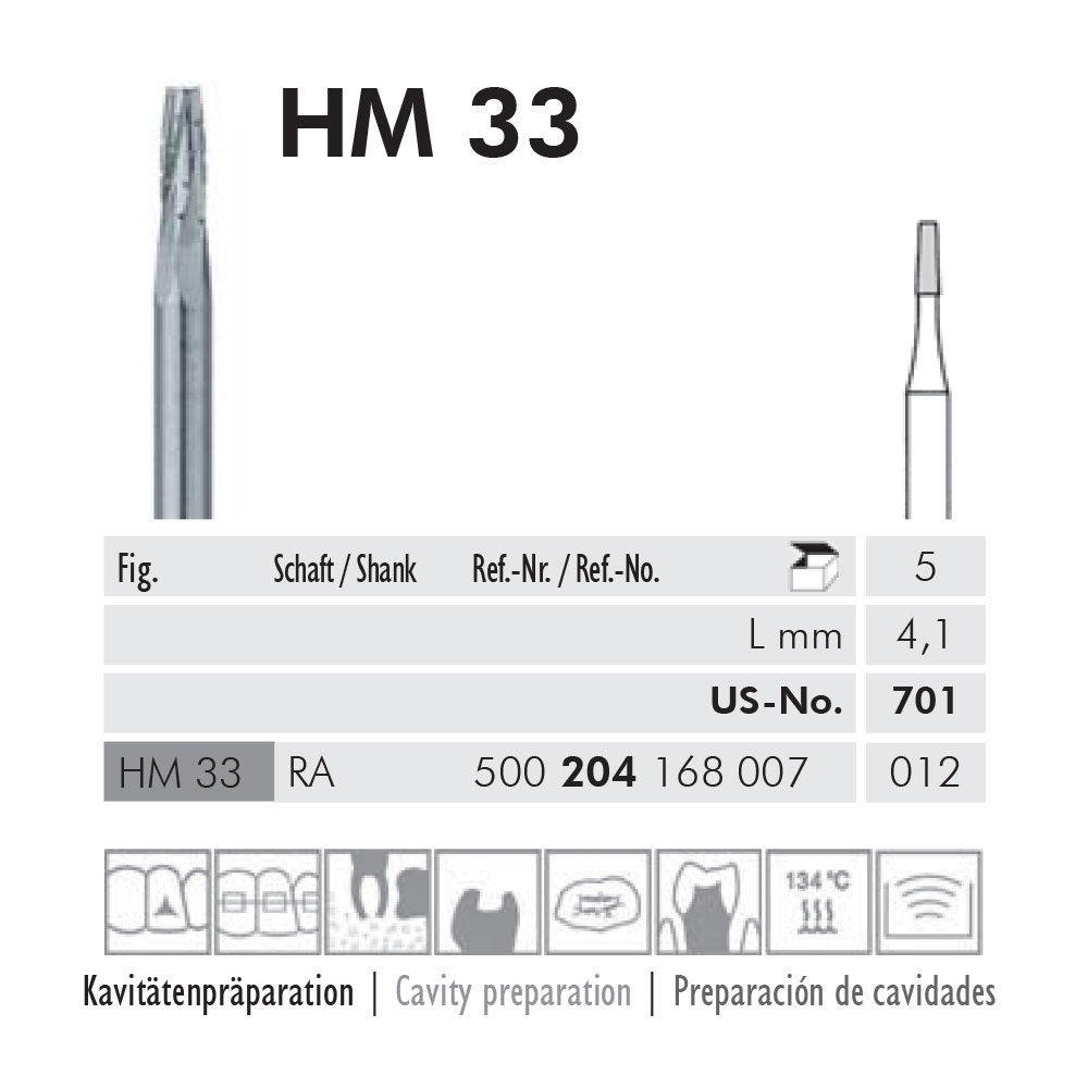 Meisinger HM bor konisk RA 33/012, 5 stk.