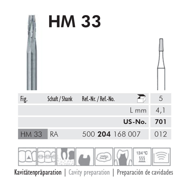 Meisinger HM bor konisk RA 33/012, 5 stk.