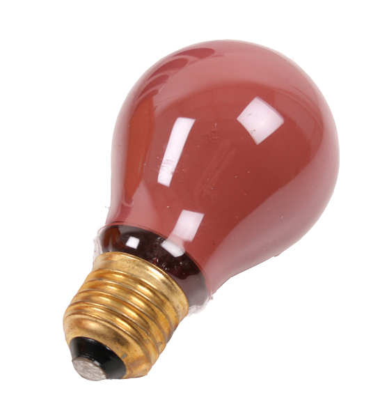 Mørkerumspære rød, 15 W