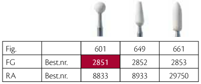 Arkansas-sten hvide FG 601XF/030, 5 stk.