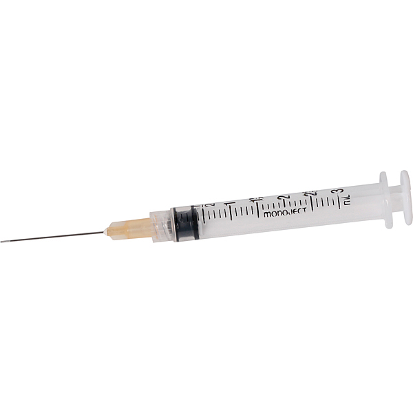 Monoject Endodontic 23G/3 ml, orange, 100 stk.