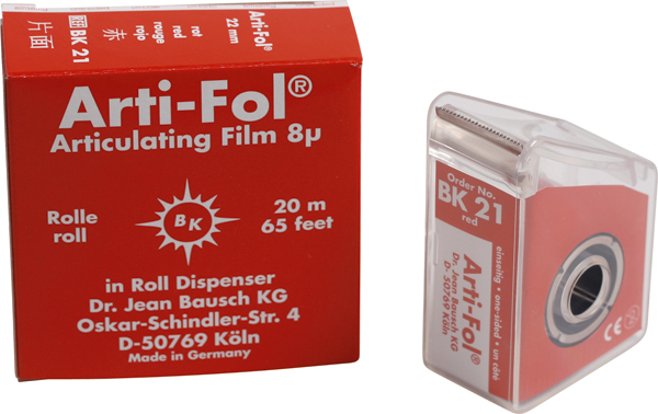 Bausch art.folie BK-21 22 mm rød, enk.sidet, 20 m 