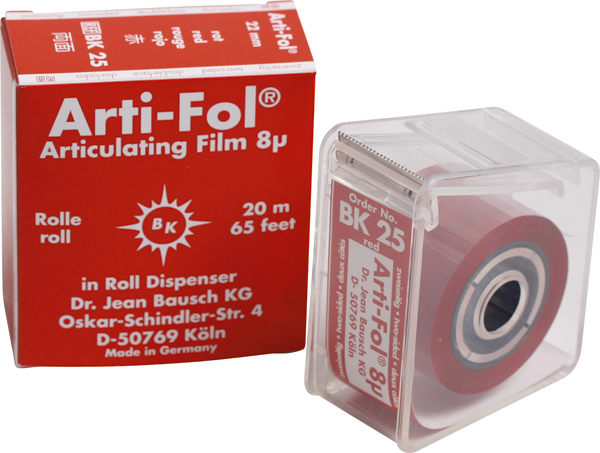 Bausch art.folie BK-25 22 mm rød, db.sidet, 20 m