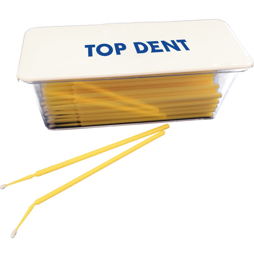TopDent mikroapplikator gul, fin, 100 stk.