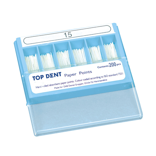 TopDent paperpoints nr. 15-40, 200 stk.