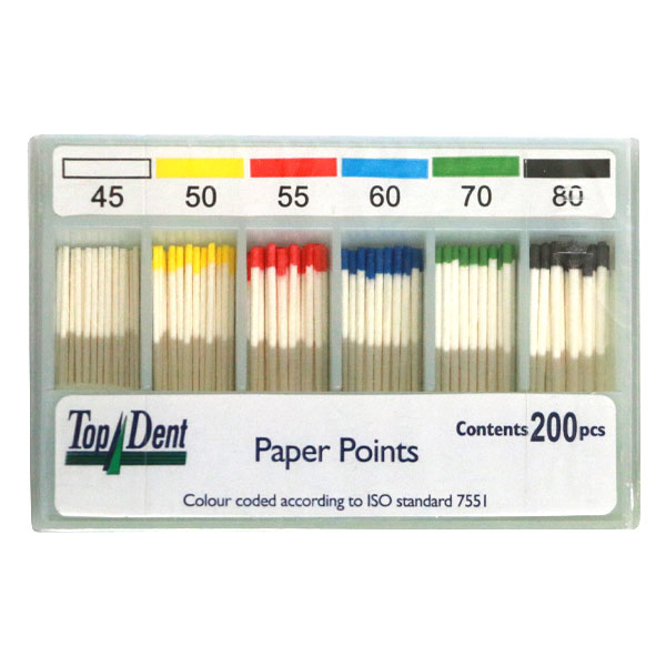 TopDent paperpoints nr. 45-80, 200 stk.