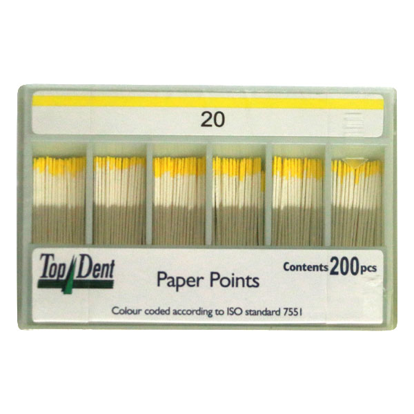 TopDent paperpoints nr. 20, 200 stk.