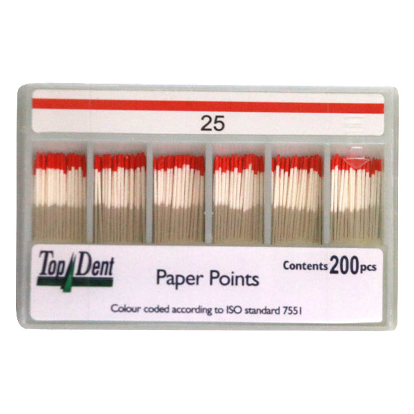 TopDent paperpoints nr. 25, 200 stk.