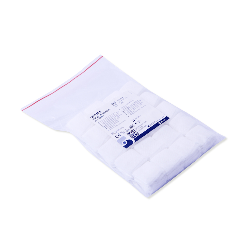 Optimia gazetamponer usterile, flade, 30 x 30 mm 100 stk.