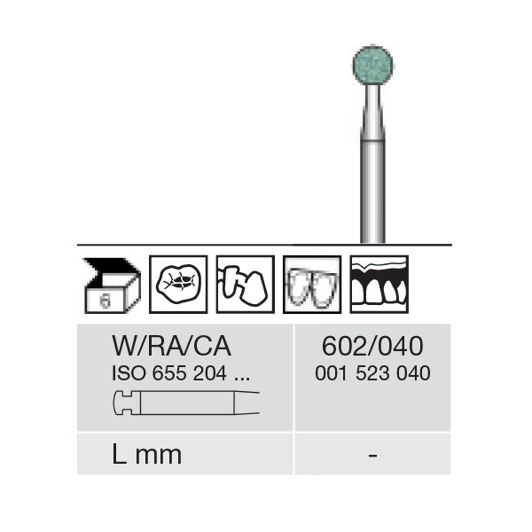 Busch slibesten grønne RA 602/040, 6 stk.