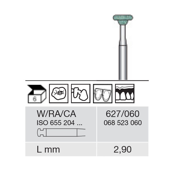 Busch slibesten grønne RA 627/060, 6 stk.