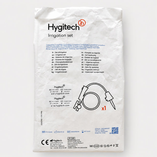 Hygitech slangesæt, sterilt, t/NSK og Aseptico, 10 stk.